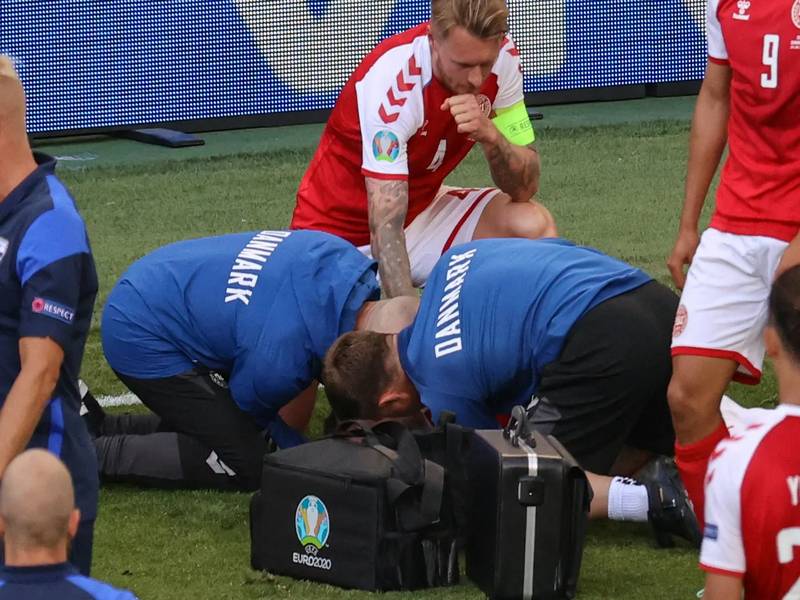 Christian Eriksen đã trải qua một sự cố nghiêm trọng trong trận đấu giữa Đan Mạch và Phần Lan tại Euro 2020